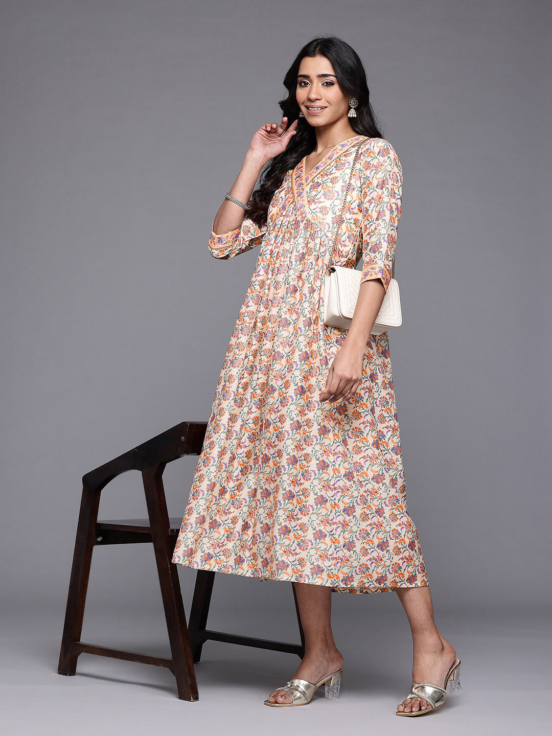 neck midi dress Black Wrap Neck Tailored Midi Dress