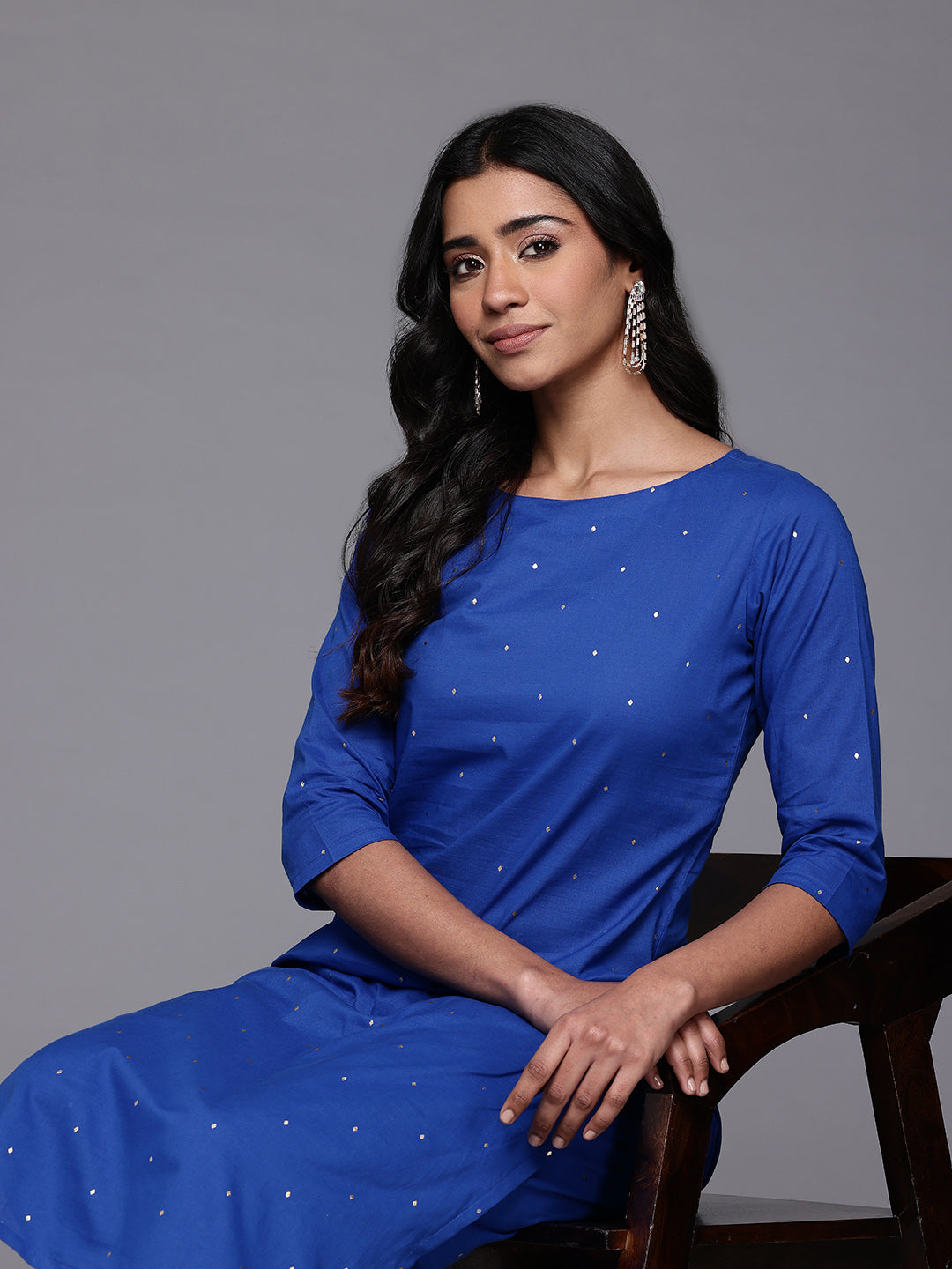 Ahalyaa Printed Pure Cotton Kurta with Trousers
