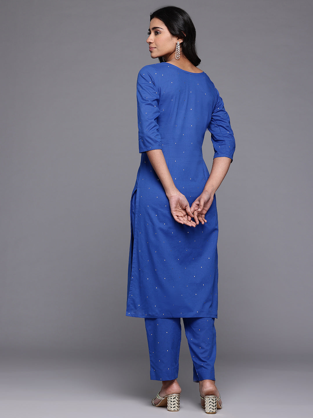 Ahalyaa Printed Pure Cotton Kurta with Trousers