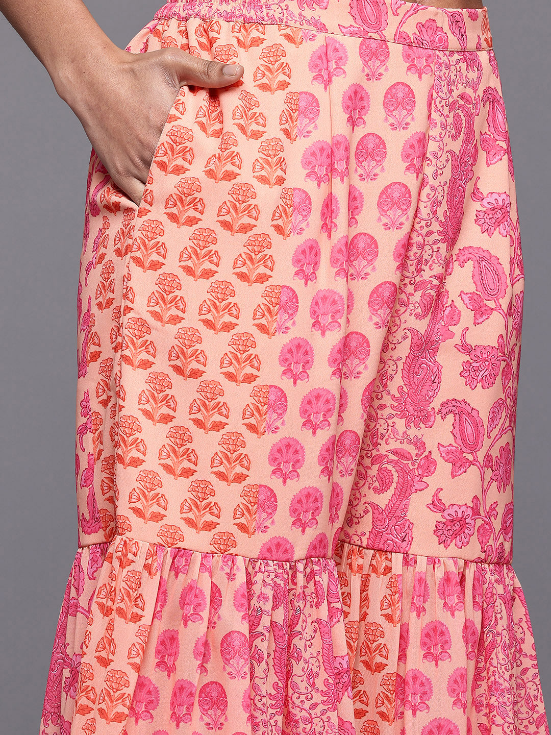Ahalyaa Bandhani Printed Gotta Patti Kurti with Sharara & Dupatta