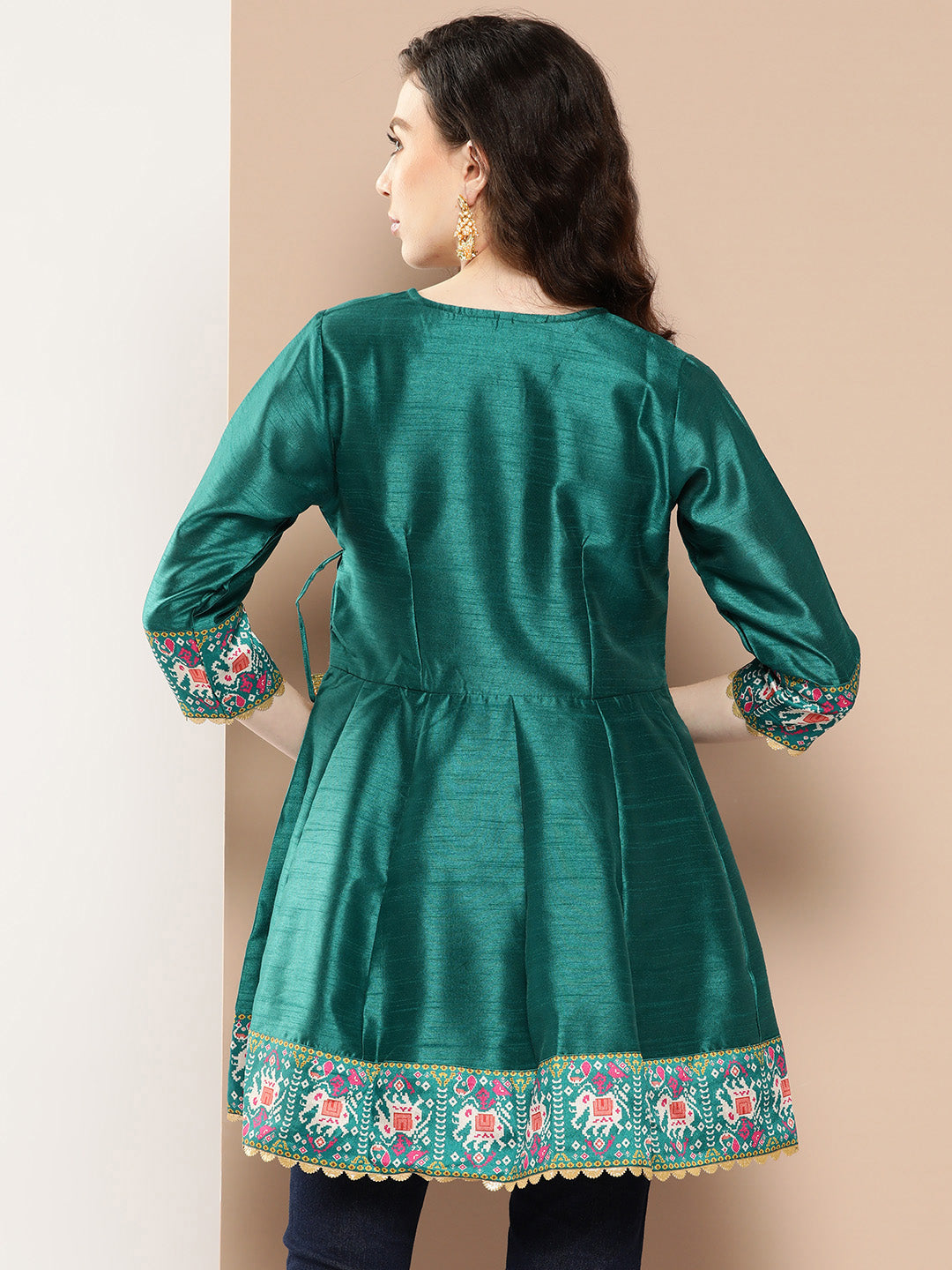 Teal Printed Ethnic Tunic