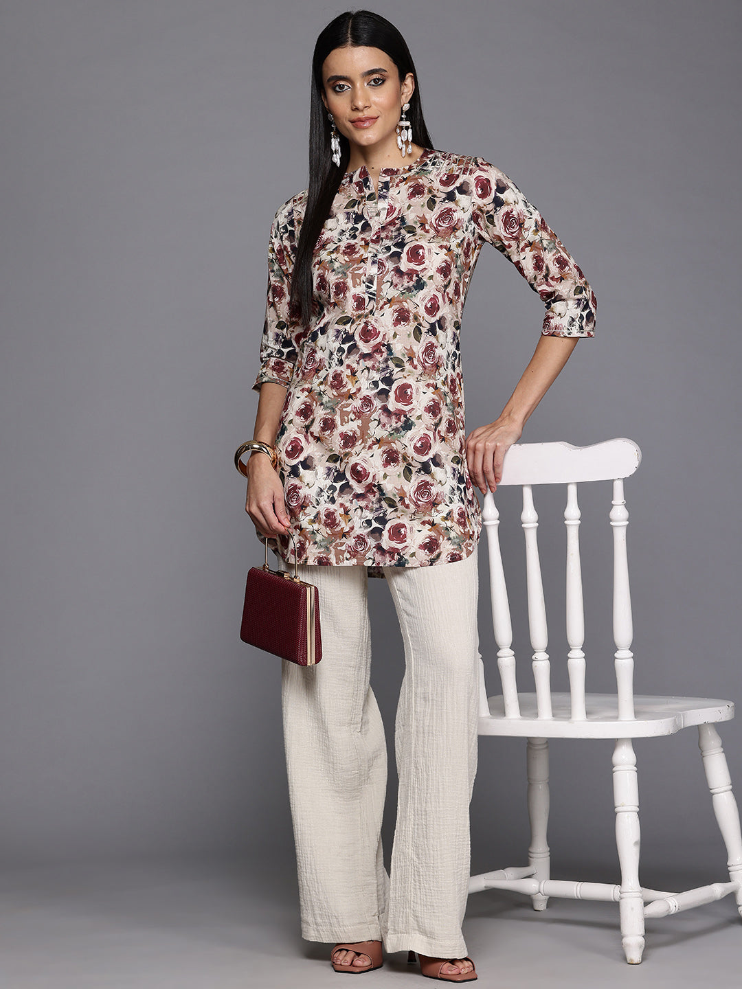 Floral Printed Pure Cotton Kurti