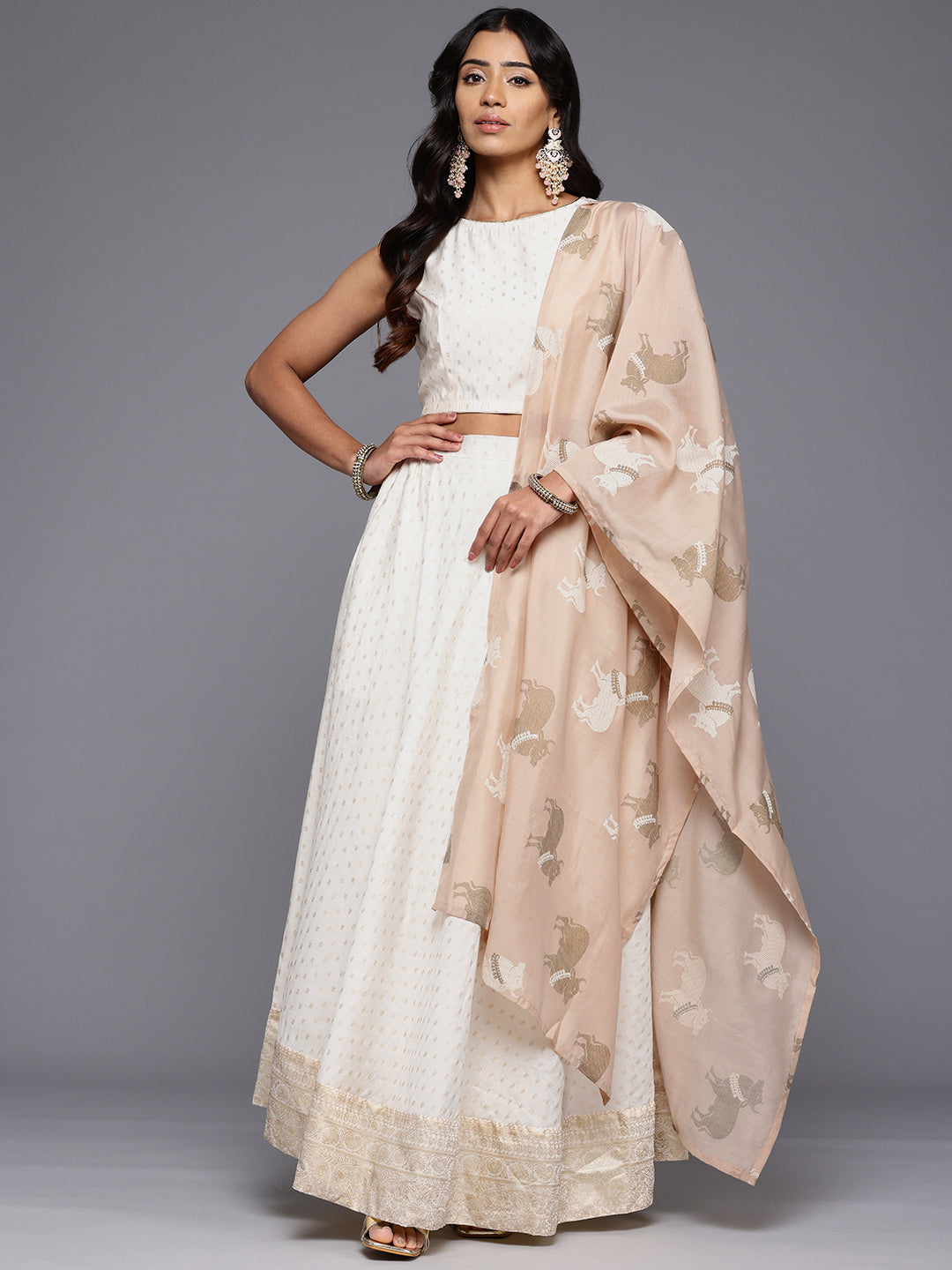 Girls Printed Ready To Wear Lehenga Blouse With Dupatta