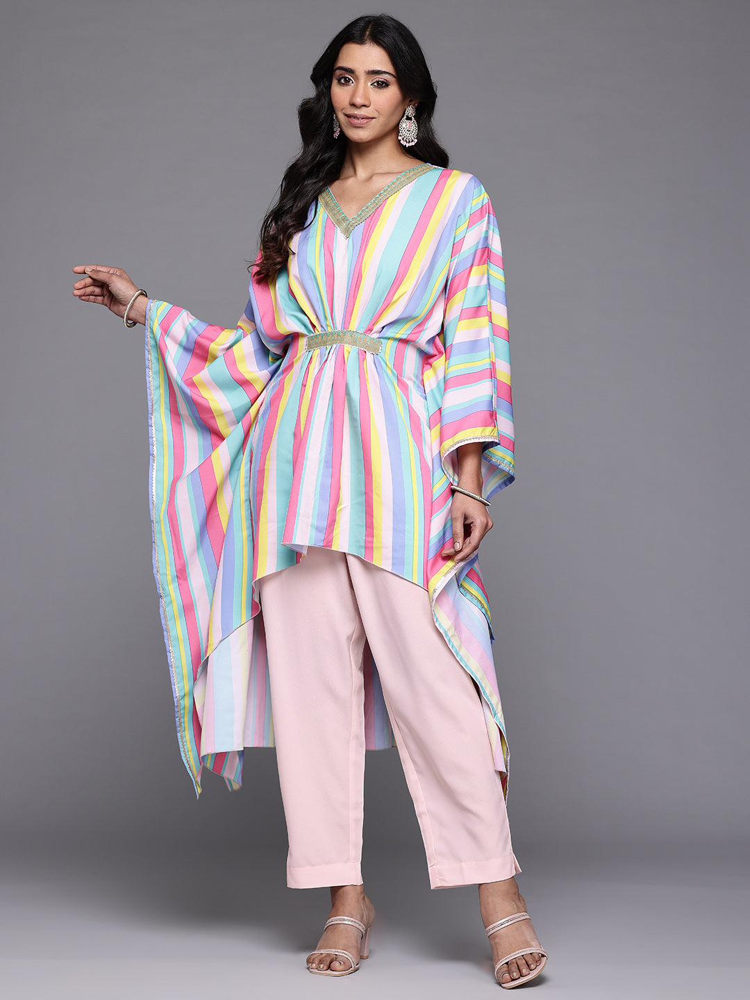 Printed Pleated Gotta Patti Co-Ords