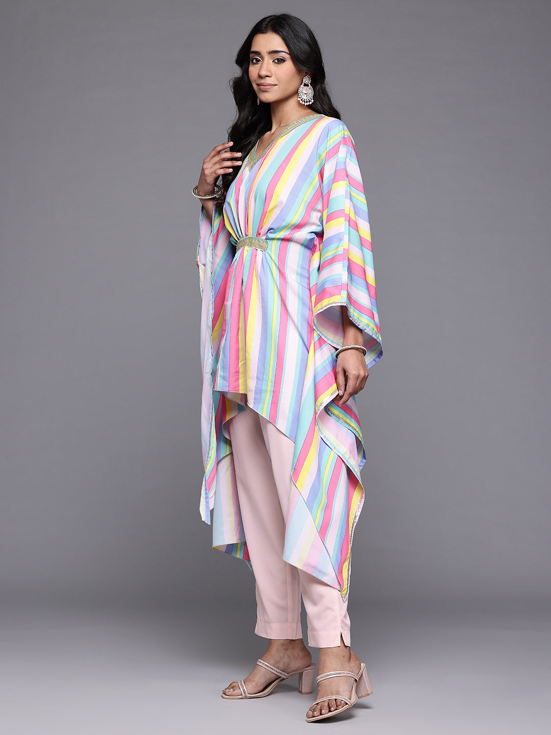 Printed Pleated Gotta Patti Co-Ords