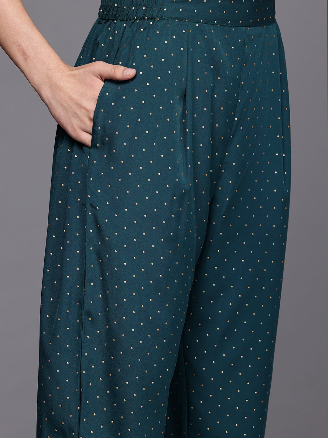 Solid Regular Gotta Patti Kurta with Palazzos
