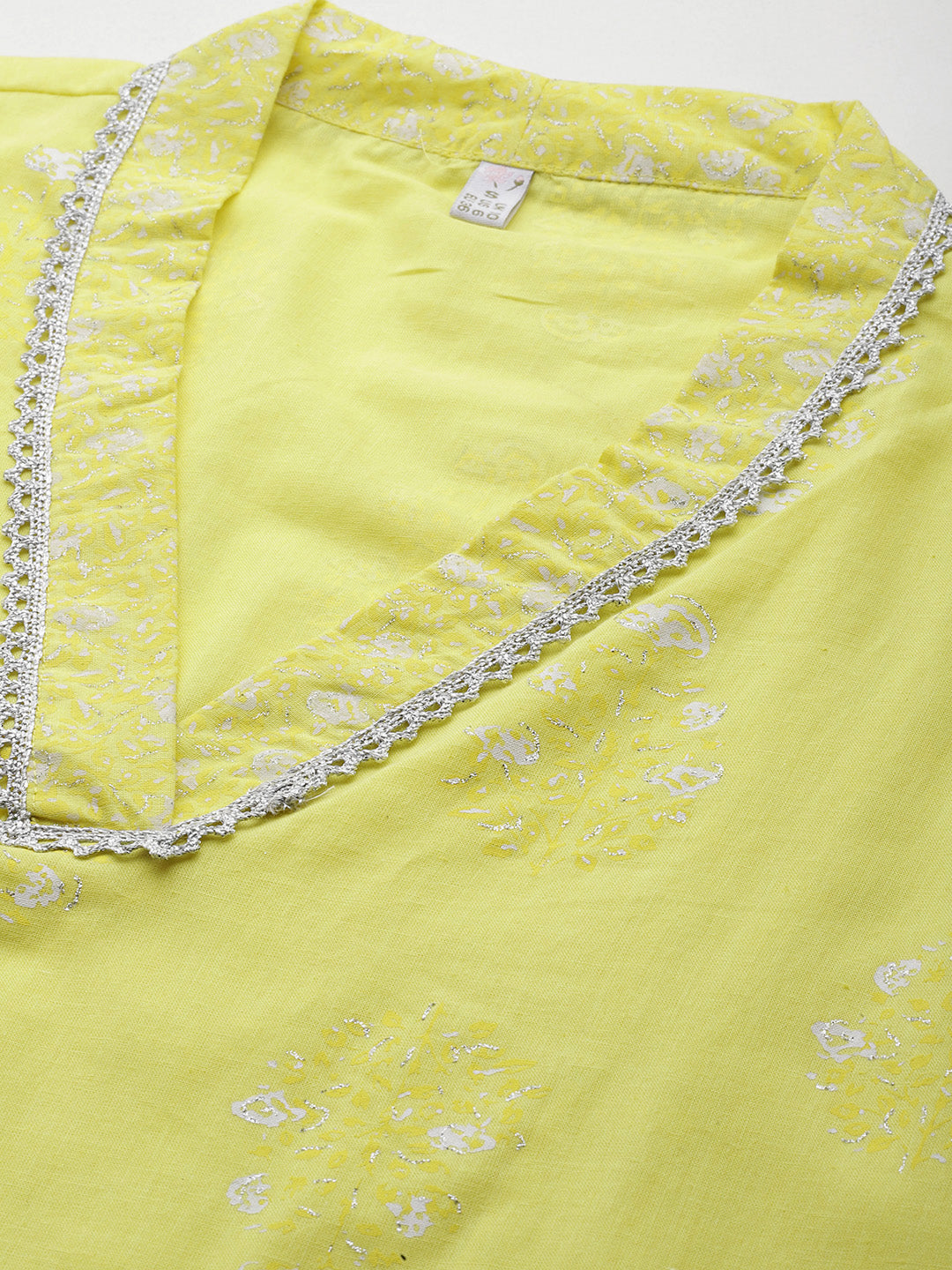 Floral Printed Pure Cotton Kurta with Trousers