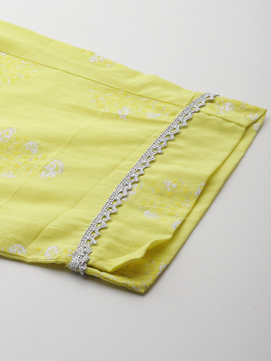 Floral Printed Pure Cotton Kurta with Trousers