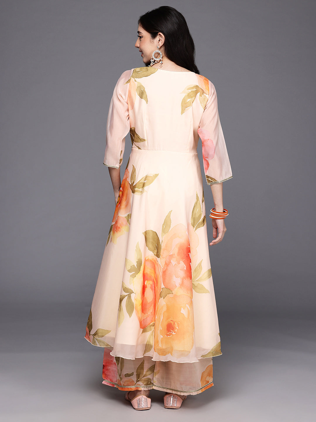 Floral Printed Empire Kurta with Palazzos
