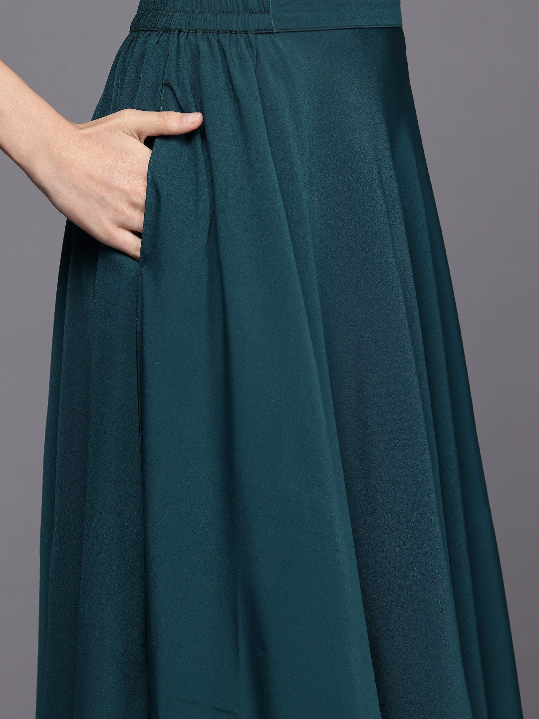 Embellished Top & Skirt With Shrug