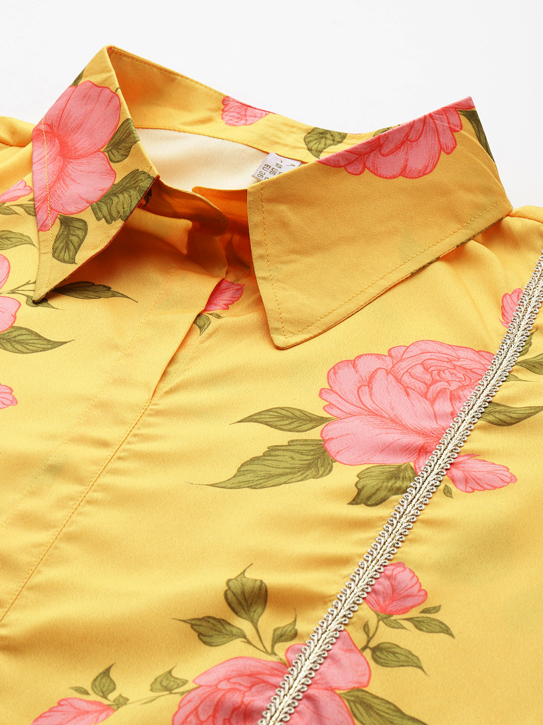 Shirt Collar Printed Tunic