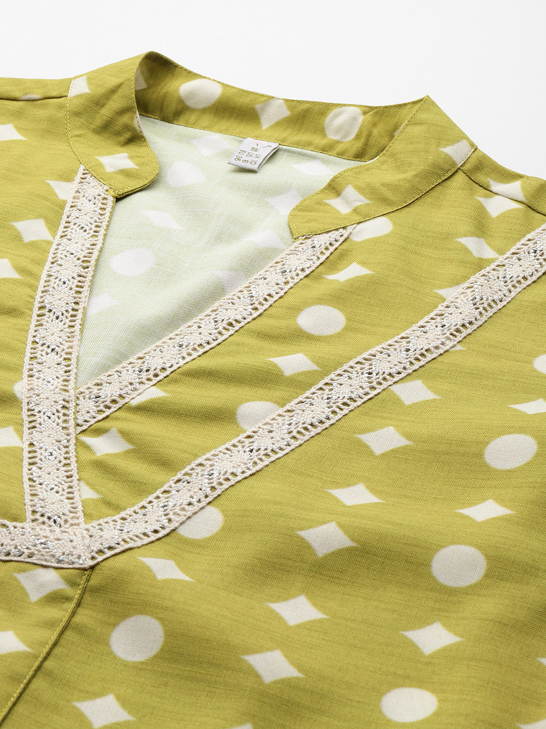 Mandarin Collar Printed Tunic