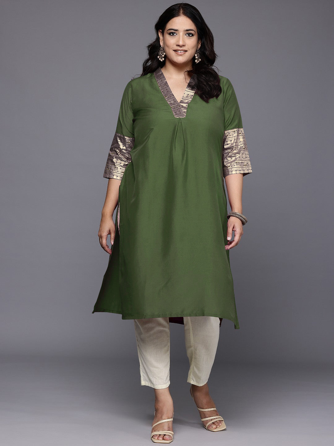 Women Ethnic Motifs Printed Summer Sheers Kurta