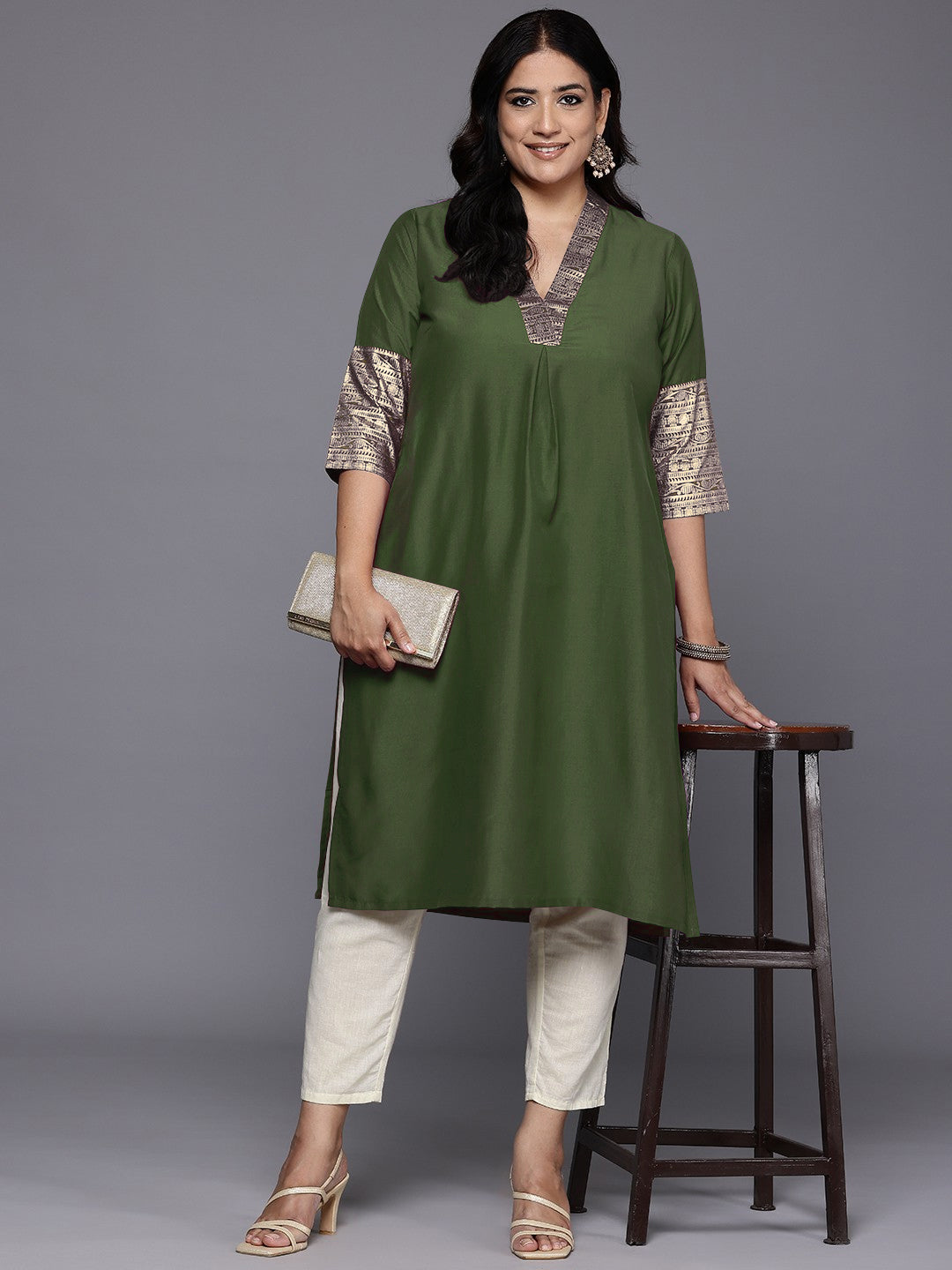 Women Ethnic Motifs Printed Summer Sheers Kurta