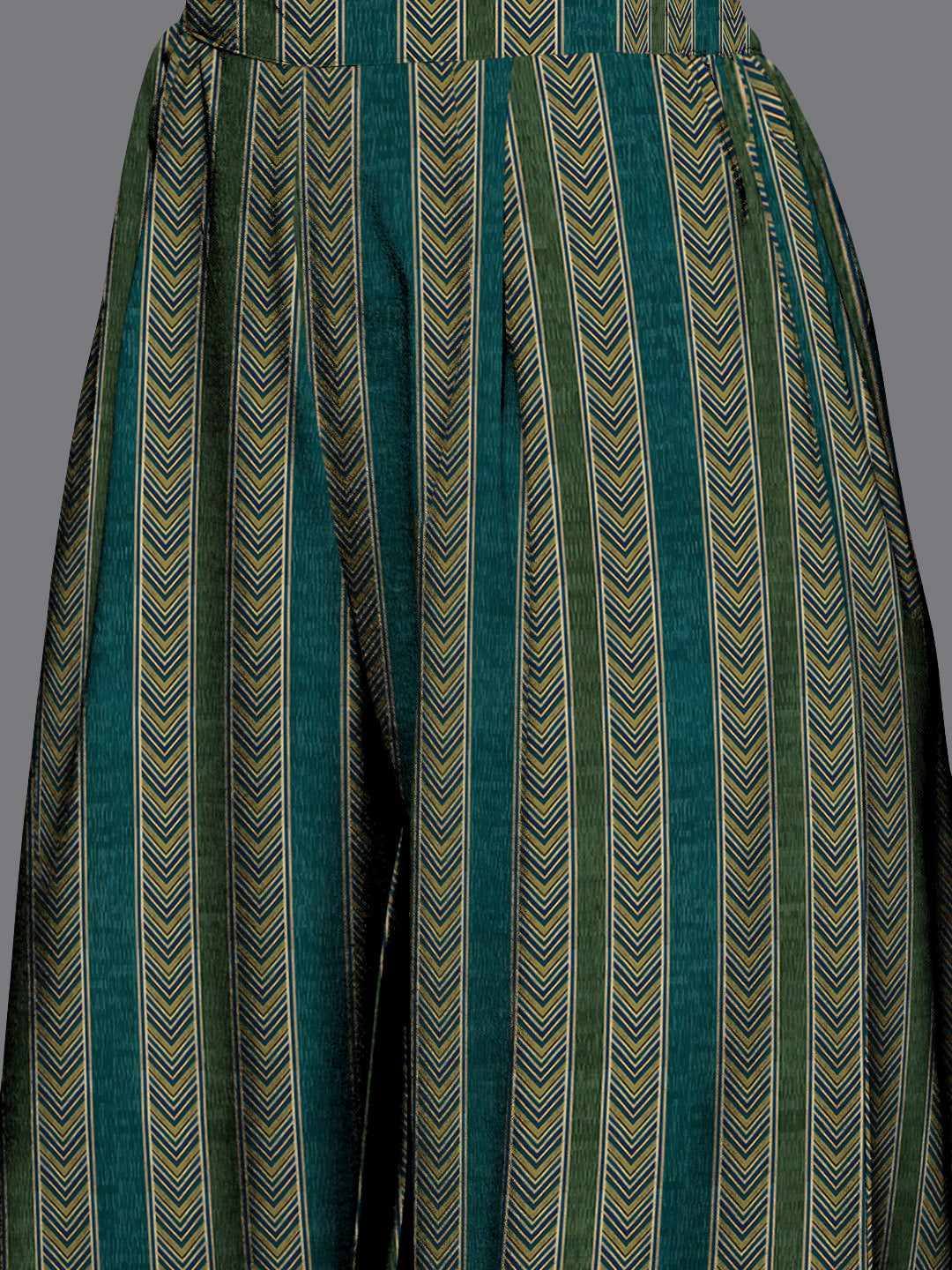 A PLUS BY AHALYAA Women Printed Regular Gotta Patti Velvet Kurta with Palazzos