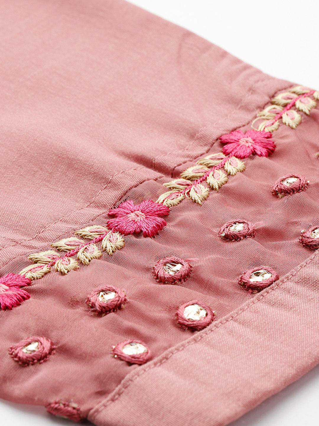Ethnic Motifs Embroidered Thread Work Kurta With Trousers & Dupatta