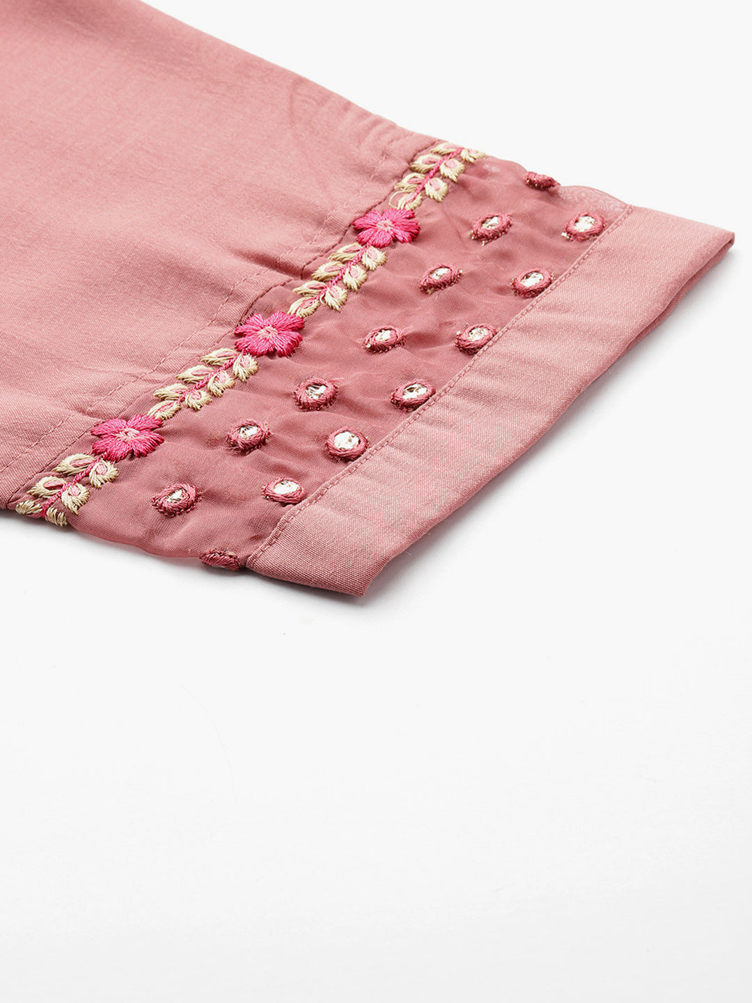 Ethnic Motifs Embroidered Thread Work Kurta With Trousers & Dupatta