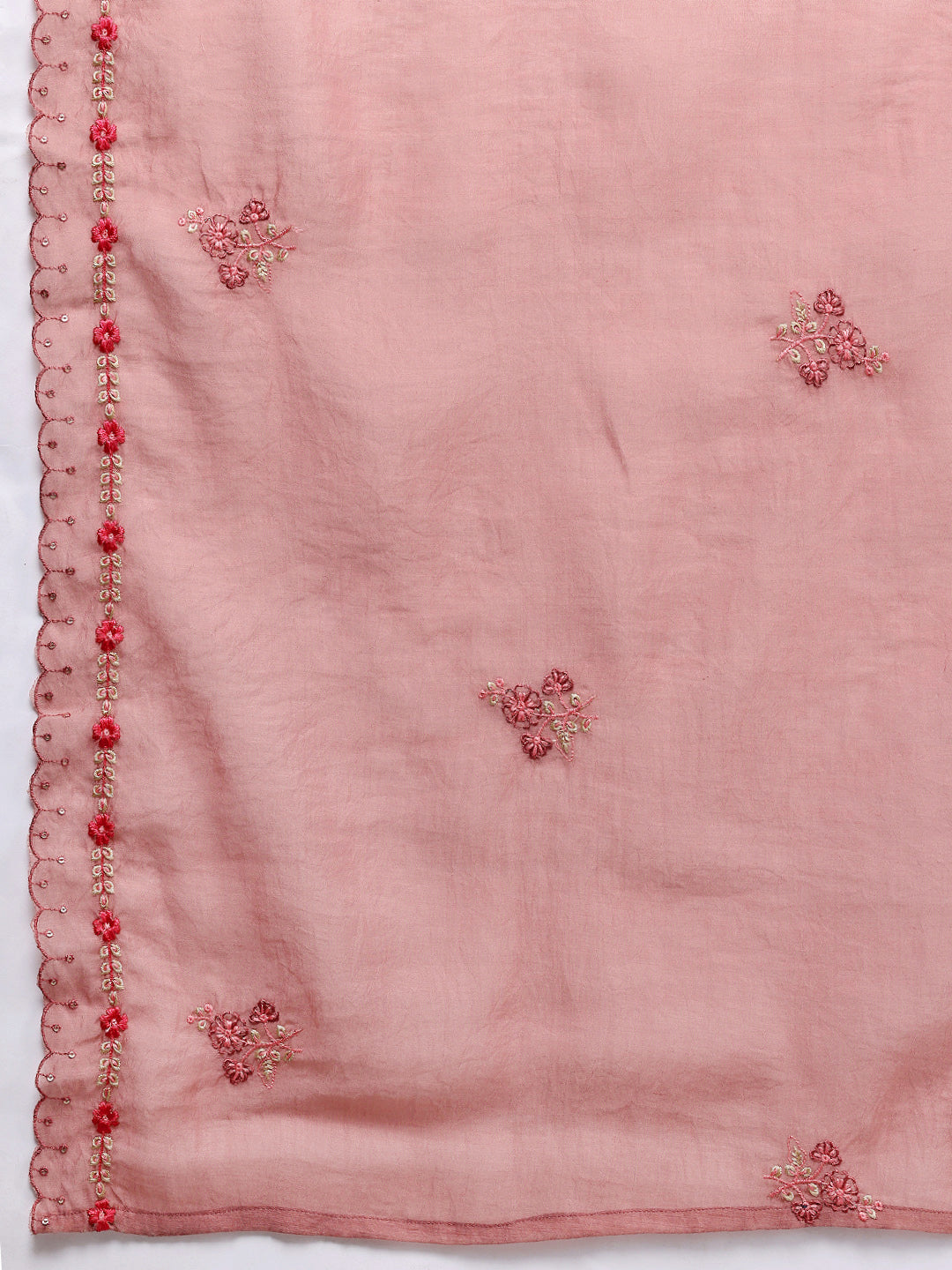 Ethnic Motifs Embroidered Thread Work Kurta With Trousers & Dupatta