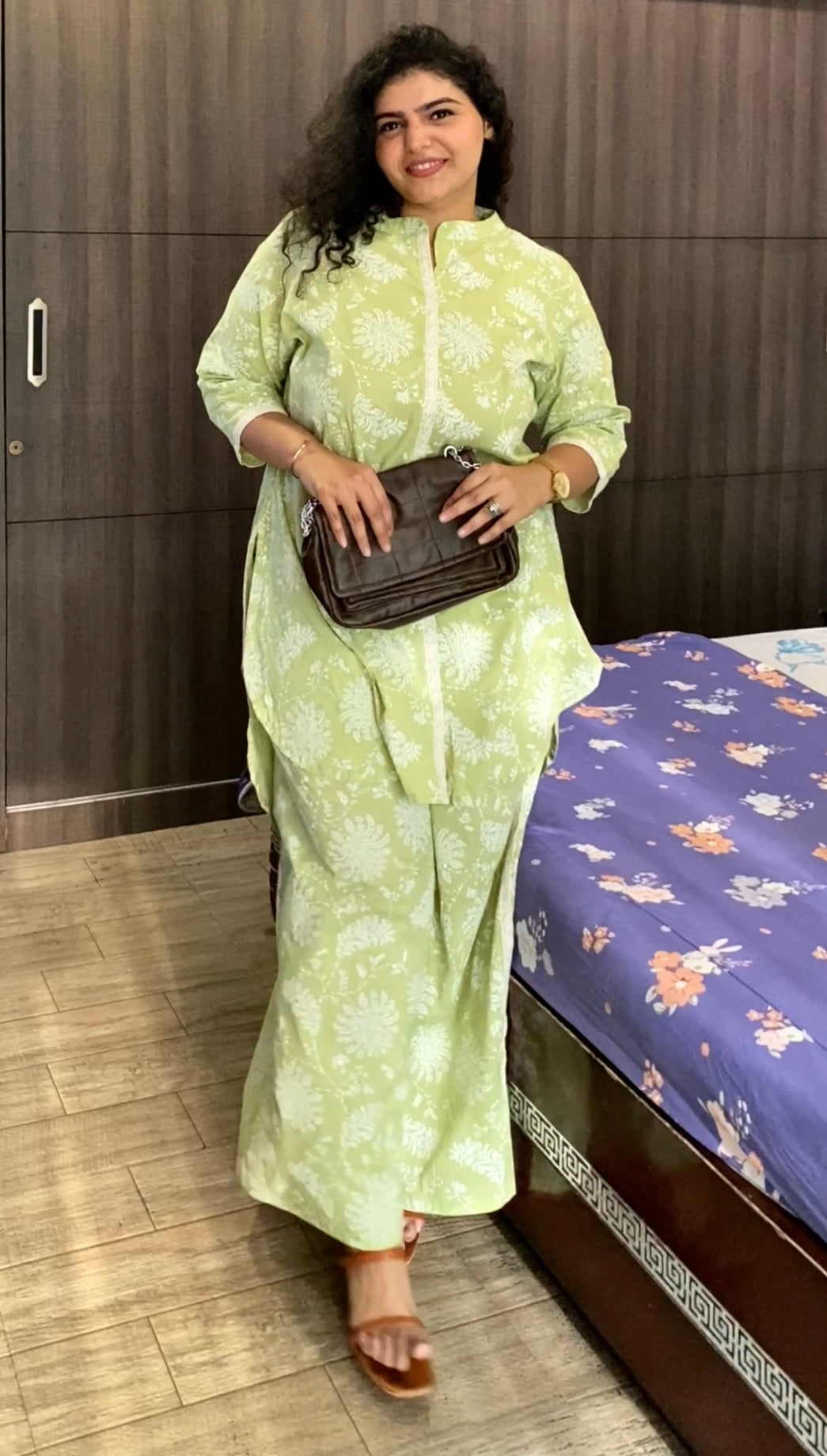 Plus Size Printed Pure Cotton Co-Ords