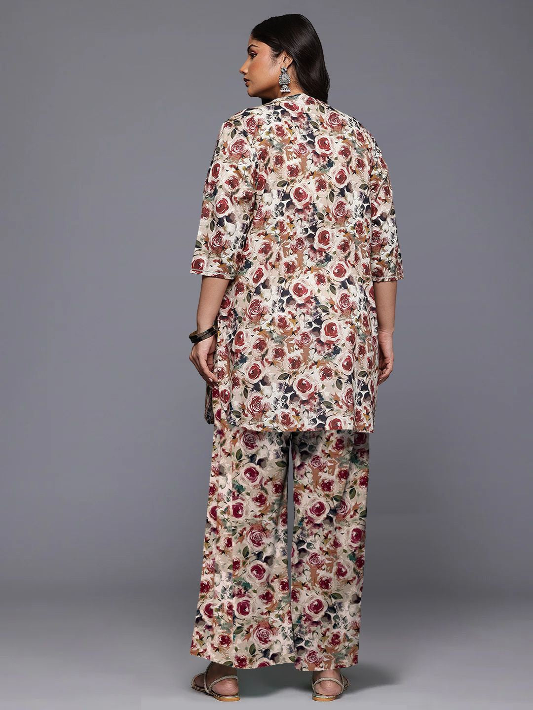 Printed Pure Cotton Tunic & Palazzos Co-Ord Set