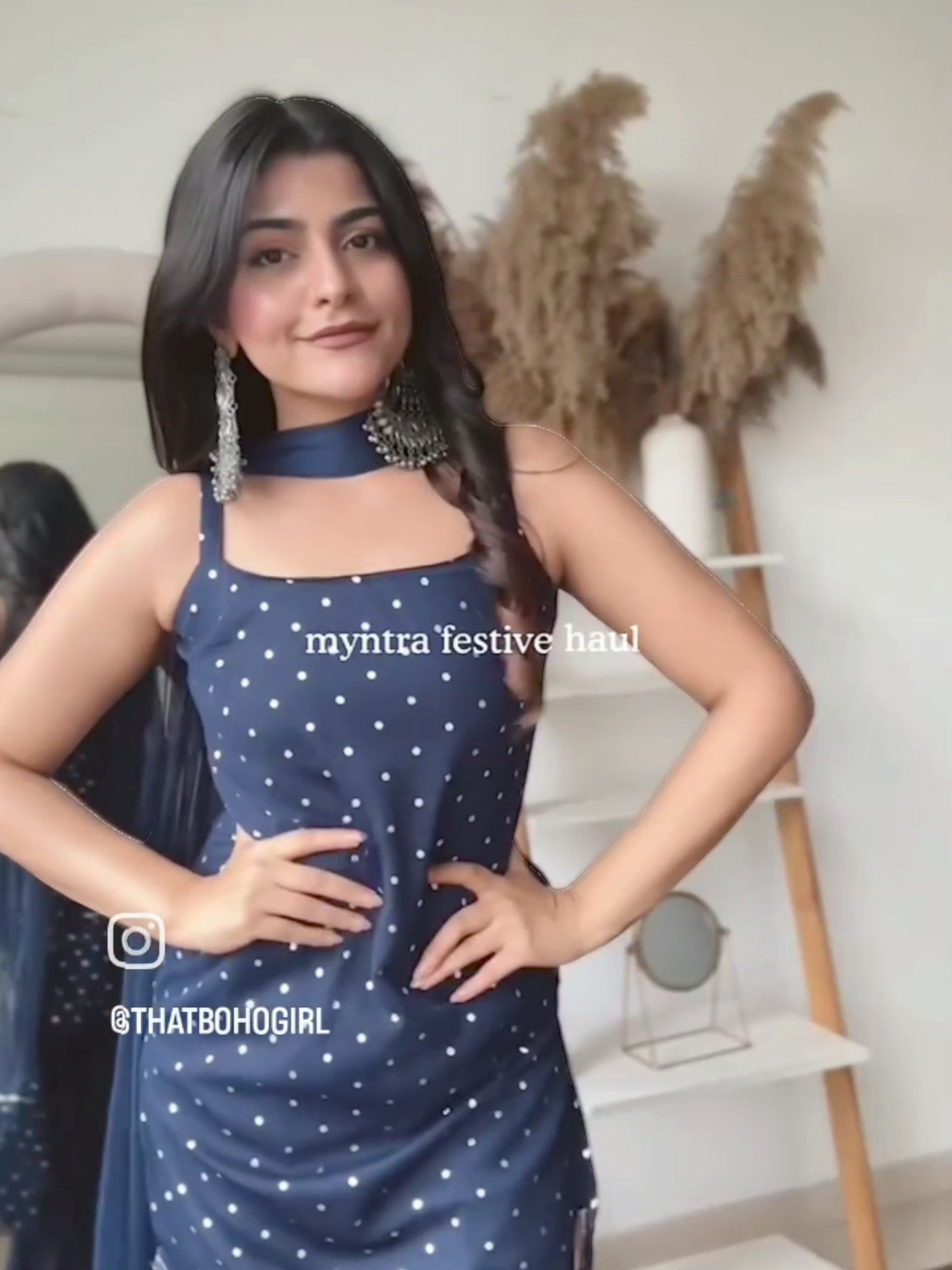 Women's Navy Blue Printed Top to Toe Printed Fusion Sharara Sets With Dupatta