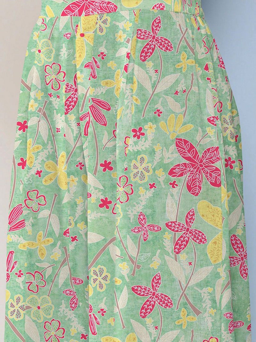 Printed Round Neck Pure Cotton Tunic With Palazzo Co-Ords