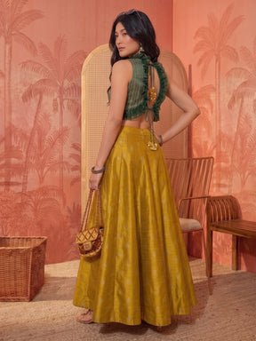 Printed Round Neck Top With Palazzos Co-Ords