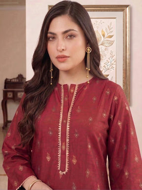 Ahalyaa Gotta Patti Grandeur & Majestic Artwork Kurta - Maroon