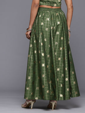 Women Printed Flared Maxi Skirt