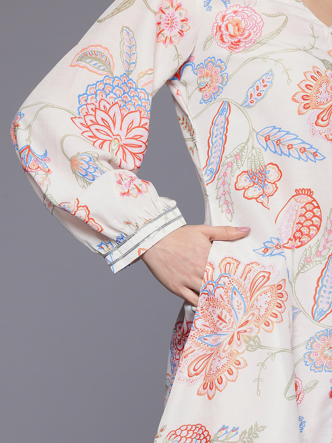 Printed V-Neck Tunic with Palazzos