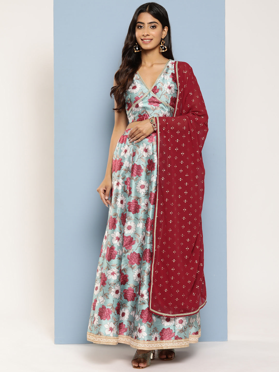 Ahalyaa Printed Ready to Wear Lehenga & Blouse With Dupatta