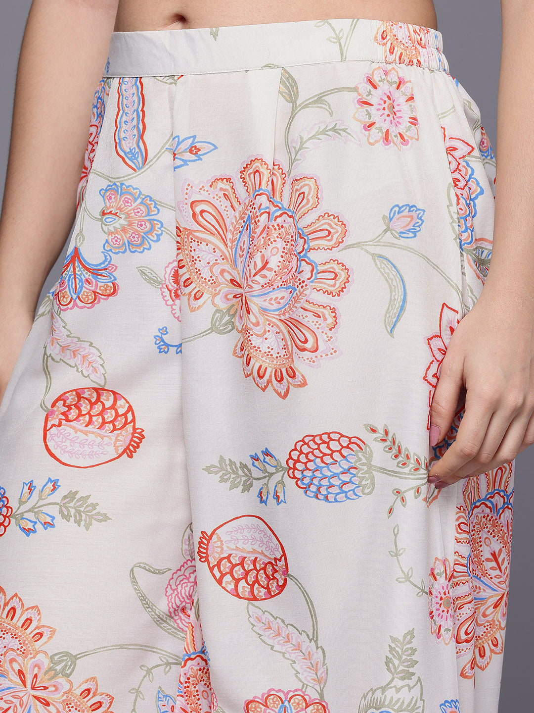 Printed V-Neck Tunic with Palazzos