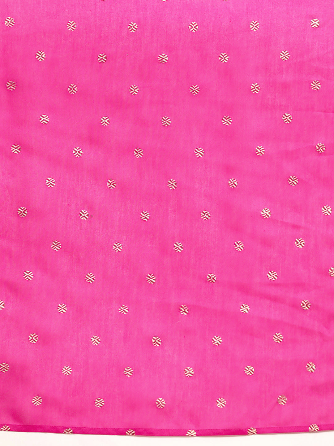 Fuchsia Polka Dots Printed Ready to Wear Saree