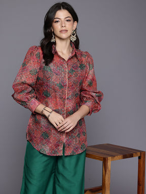 Printed Shirt with Palazzos