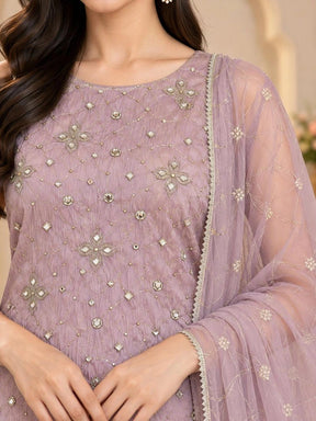Ahalyaa Women Ethnic Motifs Regular Mirror Work Kurta with Trousers & With Dupatta