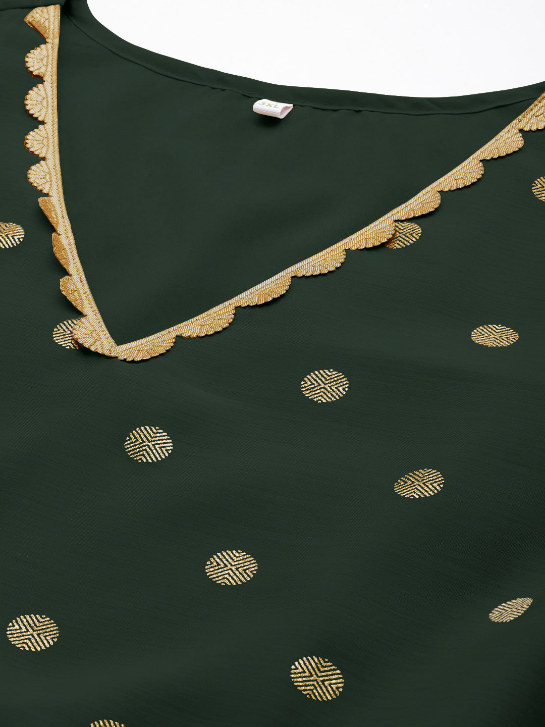 A PLUS BY AHALYAA Chanderi Greem Ethnicress