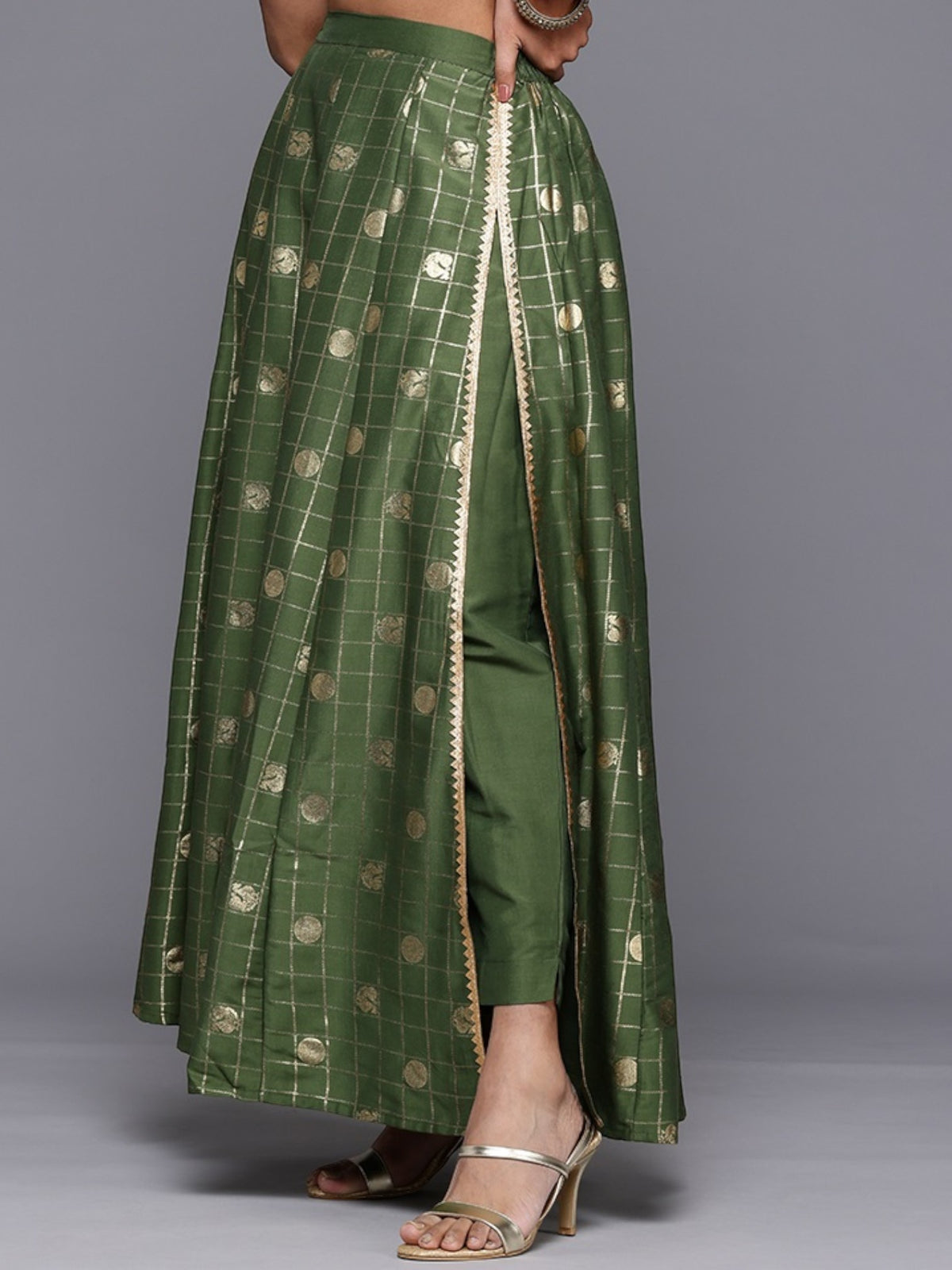 Women Printed Flared Maxi Skirt