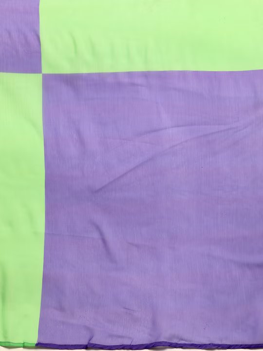 Ahalyaa Colourblocked Poly Chiffon Fabric