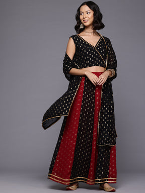 Printed Foil Print Ready to Wear Lehenga & Blouse With Dupatta