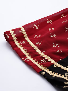 Printed Foil Print Ready to Wear Lehenga & Blouse With Dupatta