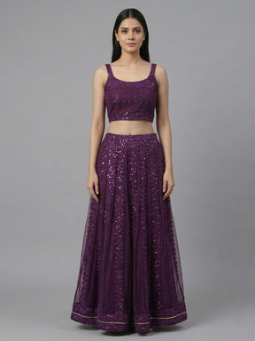 Embellished Top with Skirt & Jacket