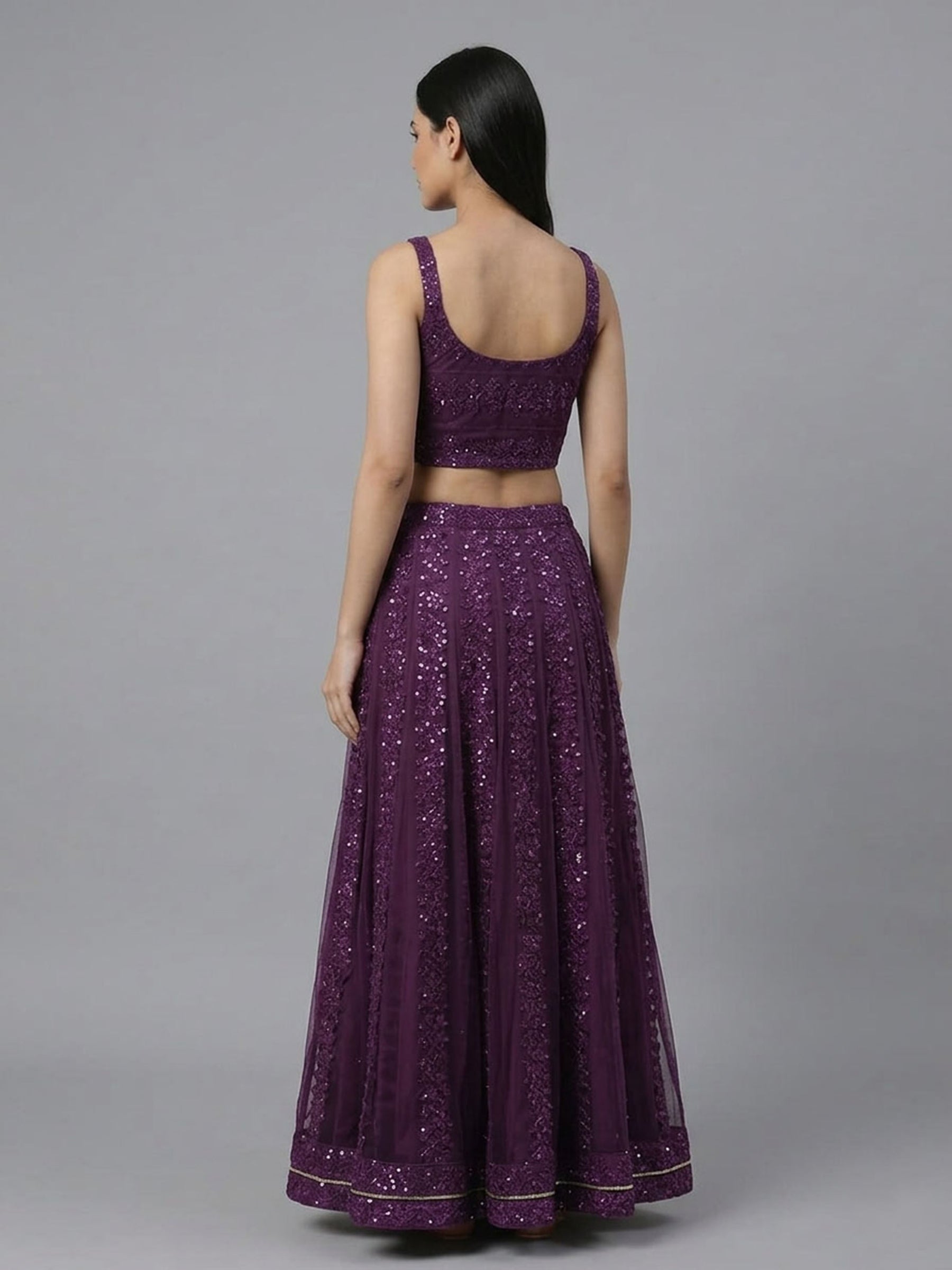 Embellished Top with Skirt & Jacket