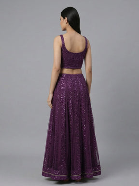 Embellished Top with Skirt & Jacket