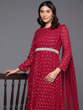 Women Ethnic Motifs Printed A-line Maxi Dress