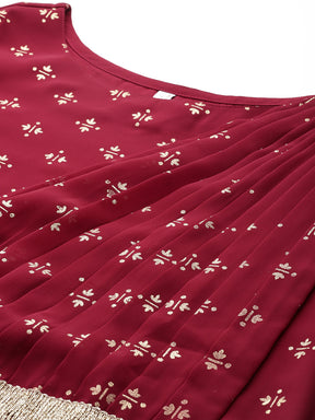 Women Ethnic Motifs Printed A-line Maxi Dress