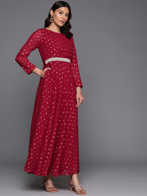 Women Ethnic Motifs Printed A-line Maxi Dress
