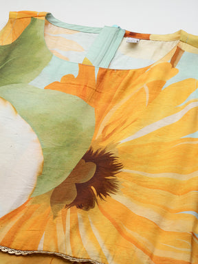 Floral Print Ethnic Dress