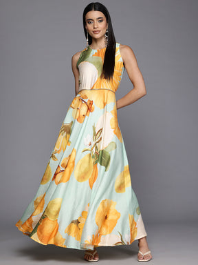 Floral Print Ethnic Dress