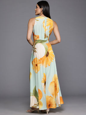 Floral Print Ethnic Dress