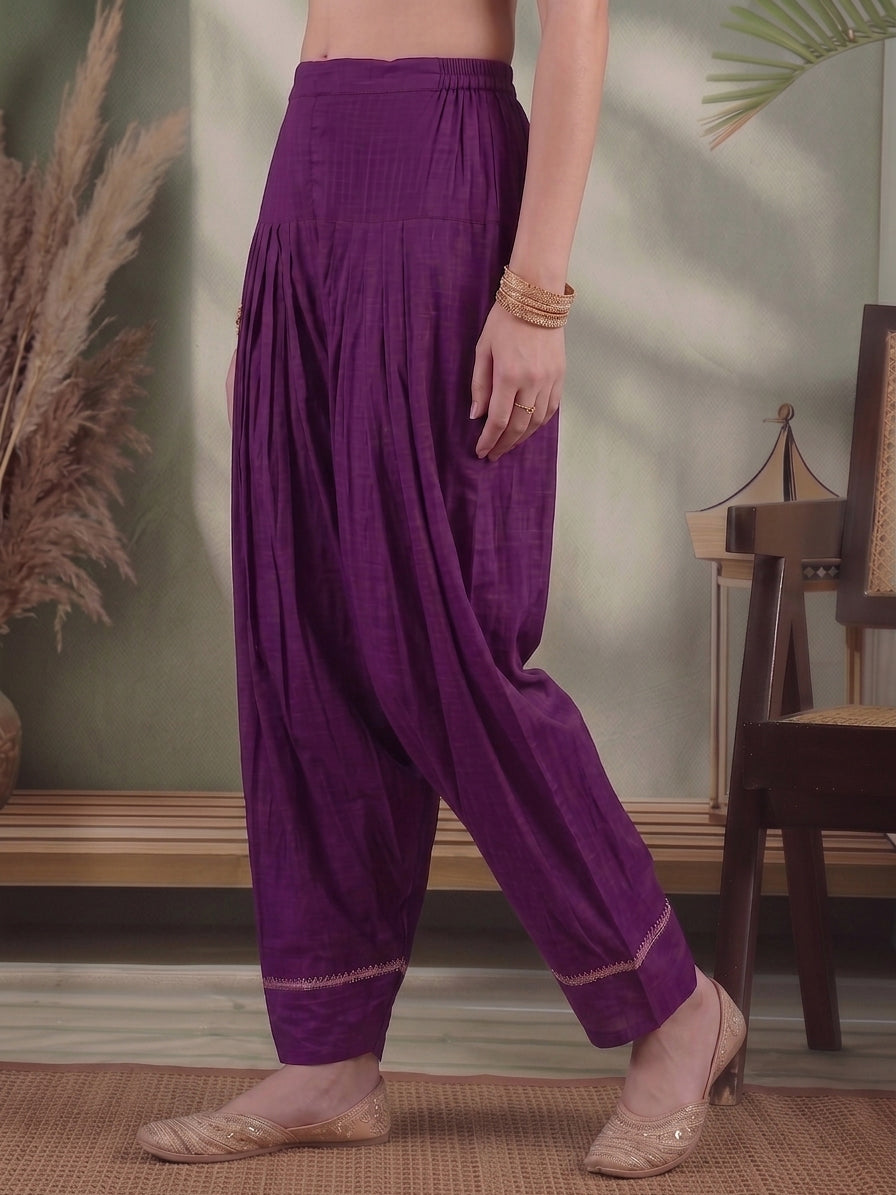 Women Loose Fit Silk Salwar
